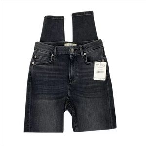 Free People Montana Skinny High Rise Jeans Black
